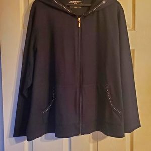 Venezia sport  Zip up jacket, It Is embellished with beautiful rhinestones.